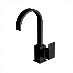 Steinberg servantbatteri 135 matt svart med �pop-up�-avl�p
