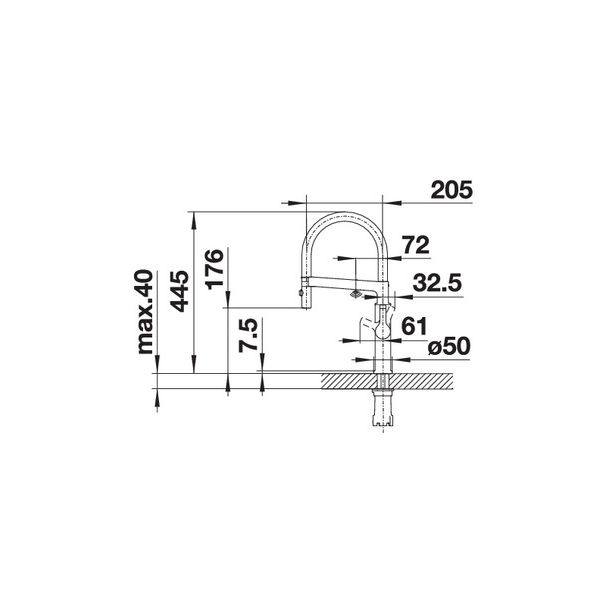 Blanco kj�kkenkran Solenta-S Senso rustfritt st�l