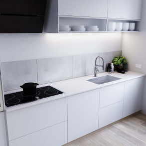 Corian� benkeplate Glacier White rektangul�r formet