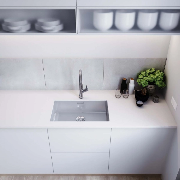 Corian� benkeplate Glacier White rektangul�r formet