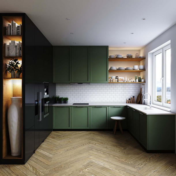 Corian� benkeplate Glacier White L&minus;formet