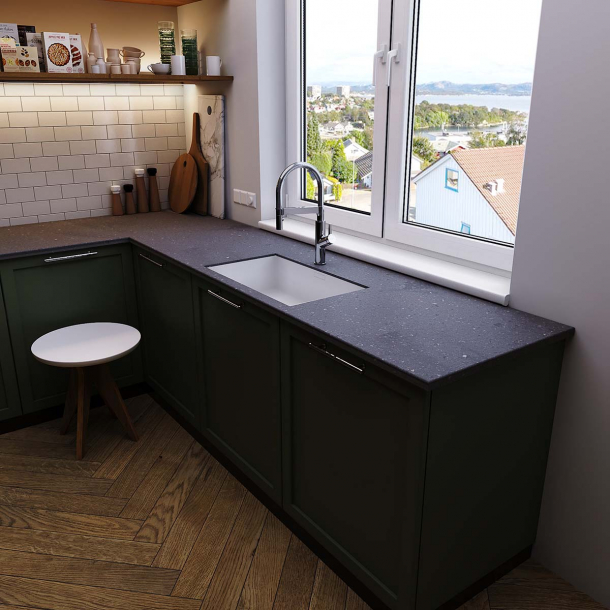 Corian� benkeplate Lava Rock L&minus;formet