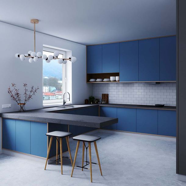 Corian� benkeplate Lava Rock U&minus;formet