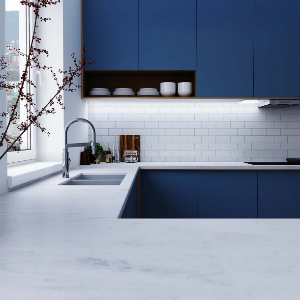 Corian� benkeplate Limestone Prima U&minus;formet