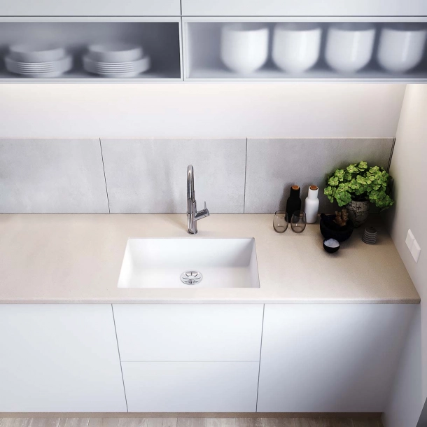 Corian� benkeplate Neutral Concrete rektangul�r formet
