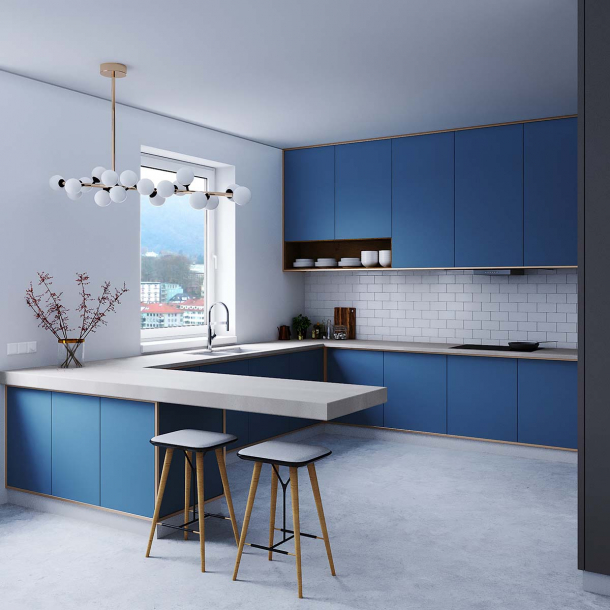 Corian� benkeplate Neutral Concrete U&minus;formet