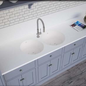 Vask Corian� Rounded 9310+9310 Glacier White