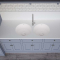 Vask Corian� Rounded 9310+9310 Glacier White