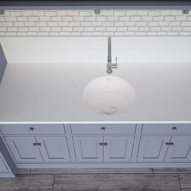 Vask Corian� Rounded 9310 Glacier White