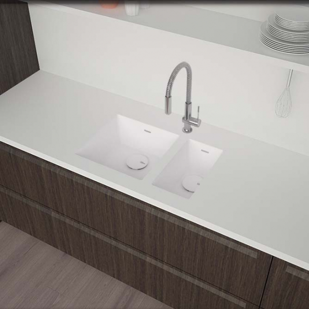 Vask Corian&reg; Spicy 965+9910 Glacier White