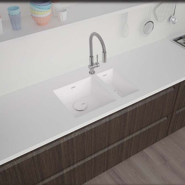 Vask Corian&reg; Spicy 965+9910 Glacier White