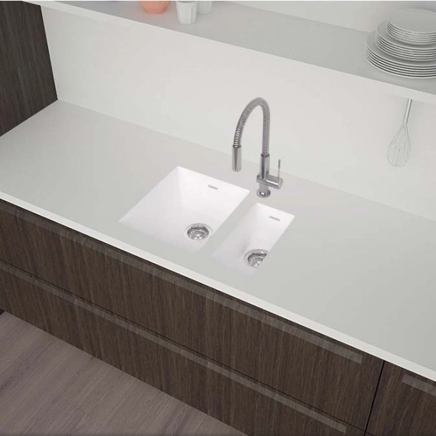Vask Corian&reg; Spicy 969+967 Glacier White