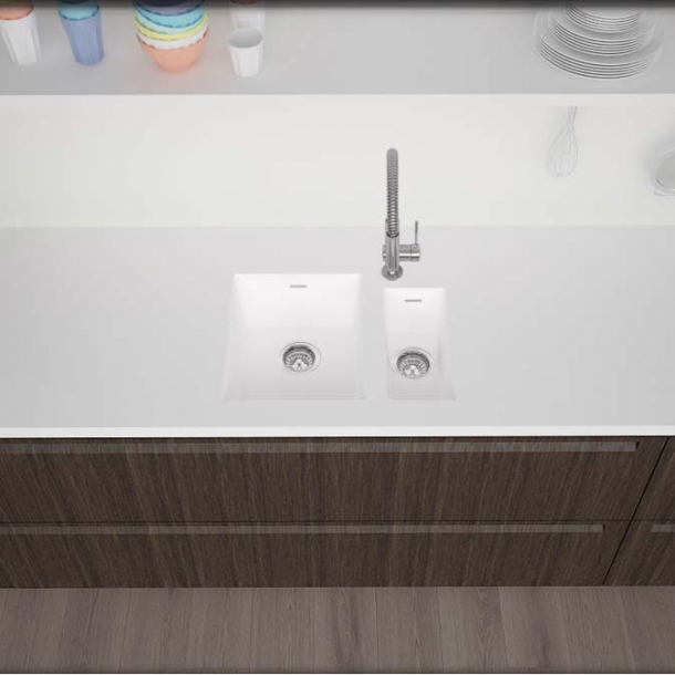 Vask Corian&reg; Spicy 969+967 Glacier White