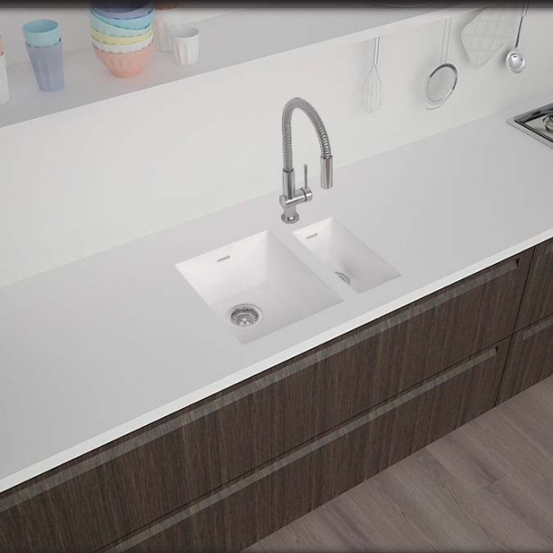 Vask Corian&reg; Spicy 969+967 Glacier White