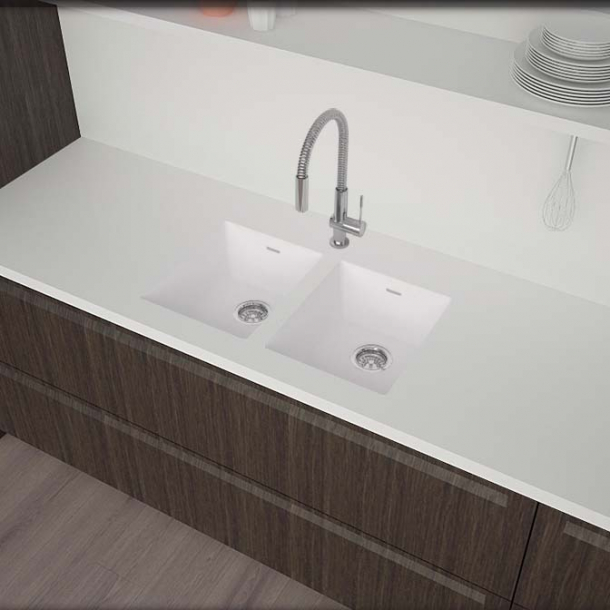 Vask Corian&reg; Spicy 969+969 Glacier White