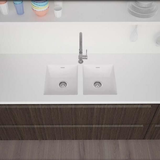 Vask Corian&reg; Spicy 969+969 Glacier White