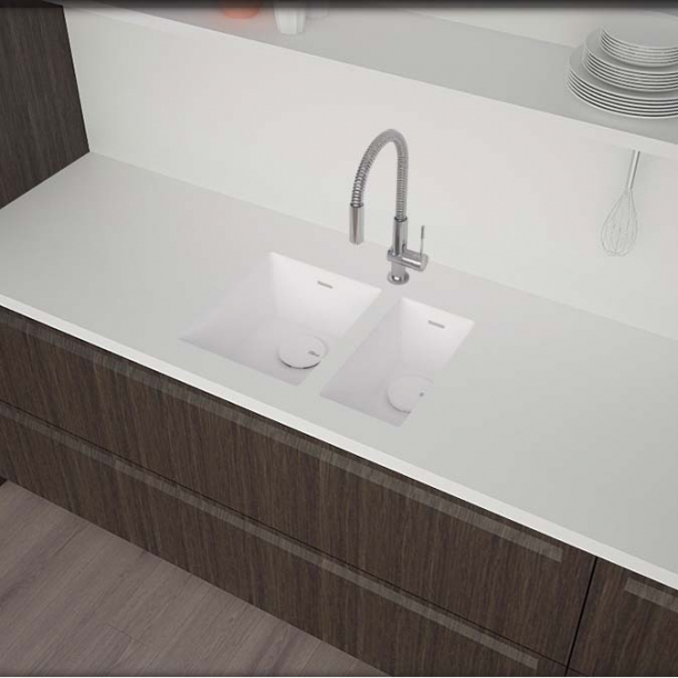 Vask Corian&reg; Spicy 969+9910 Glacier White