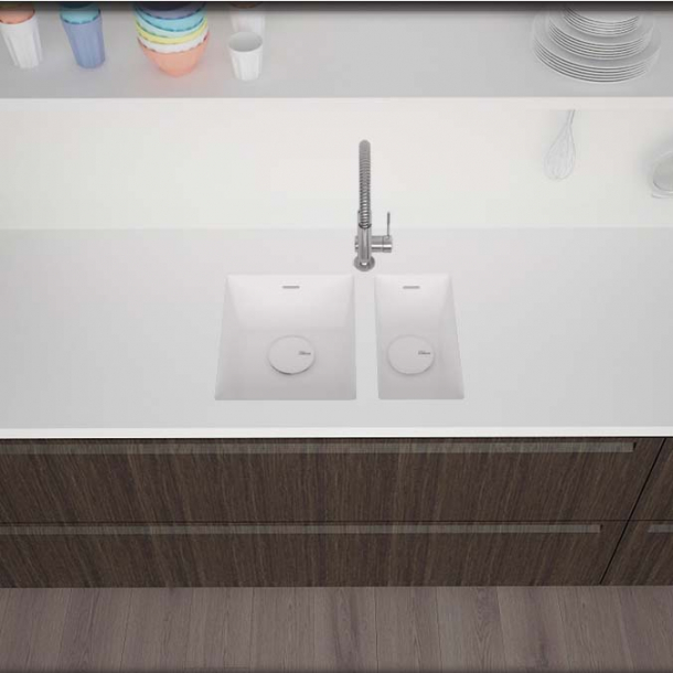 Vask Corian&reg; Spicy 969+9910 Glacier White