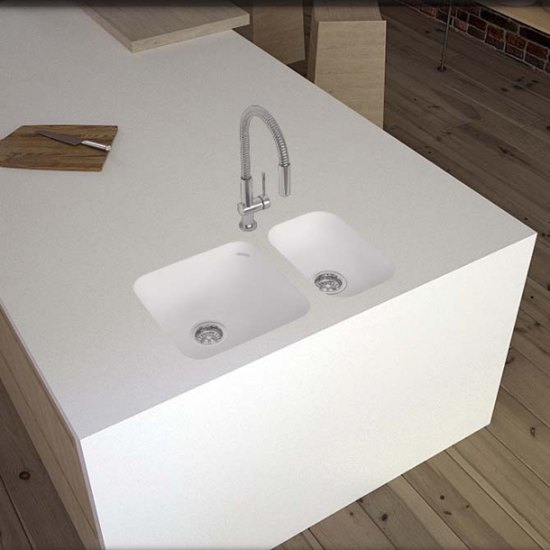 Vask Corian&reg; Sweet 804+802 Glacier White
