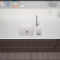 Vask Corian&reg; Sweet 804+857 Glacier White