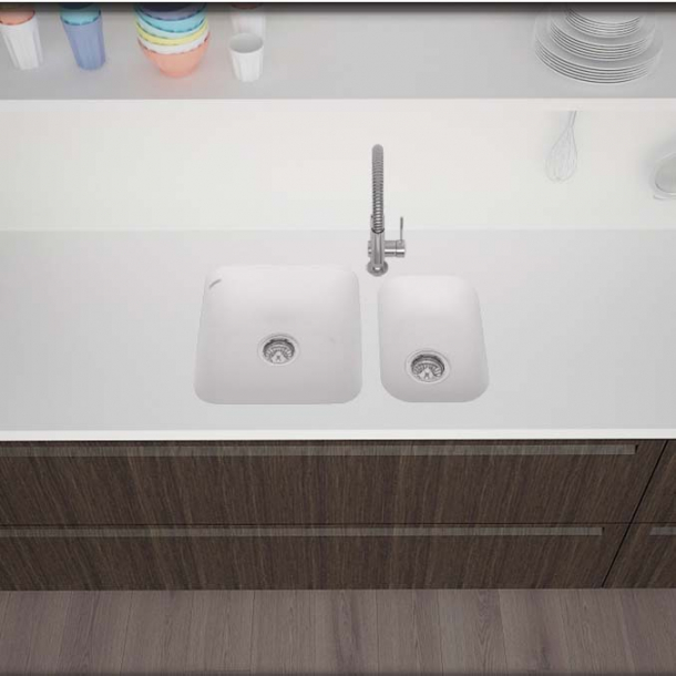 Vask Corian&reg; Sweet 805+802 Glacier White