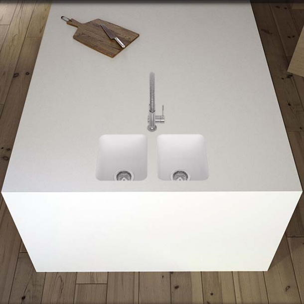 Vask Corian&reg; Sweet 809+809 Glacier White