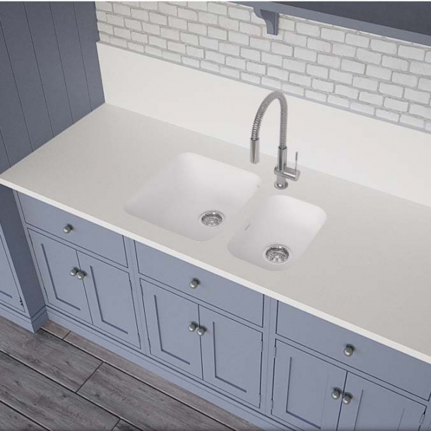 Vask Corian&reg; Sweet 859+802 Glacier White