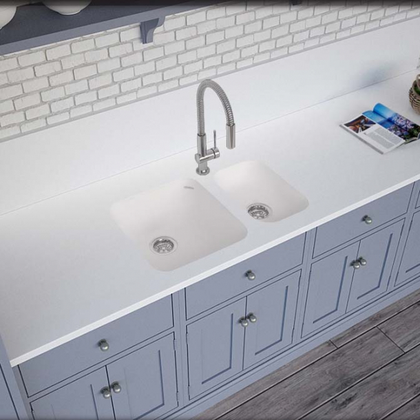 Vask Corian&reg; Sweet 859+802 Glacier White