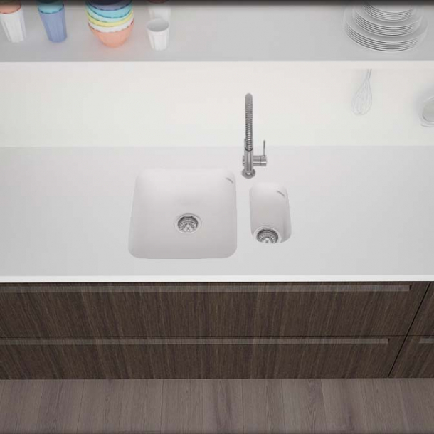 Vask Corian&reg; Sweet 859+857 Glacier White