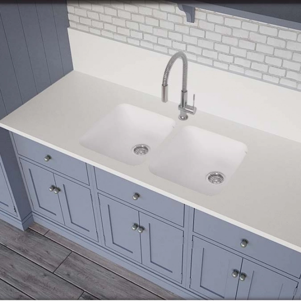 Vask Corian&reg; Sweet 859+859 Glacier White