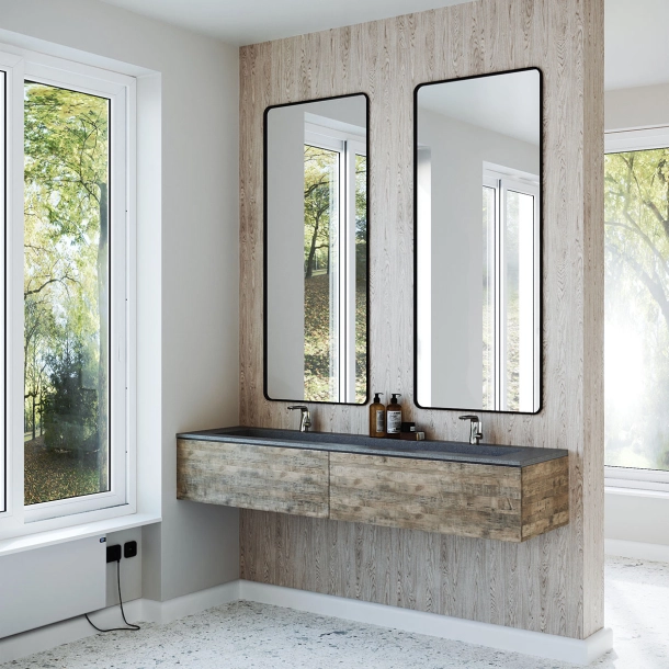 Skarstind MTX+HPL Seasoned Planked Elm Servantskap 102, uten topp og vask