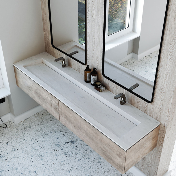 Skarstind MTX+HPL Weathered Beamwood Servantskap 102, uten topp og vask