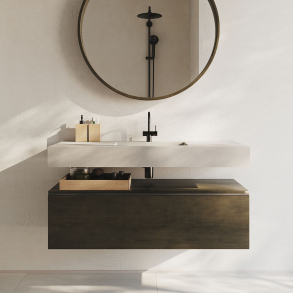 Veotinden MDF+HPL Tula Oak Servantskap 101, uten vask