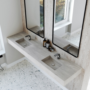 Dobbel Vask Corian� Aurora Artista Beige