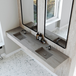Dobbel Vask Corian� Aurora Artista Dust