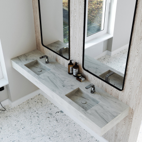 Dobbel Vask Corian� Aurora Artista Gray