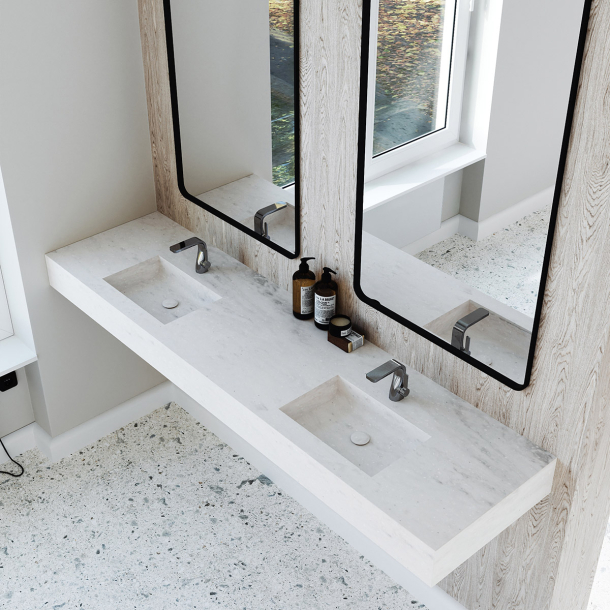 Dobbel Vask Corian� Aurora Limestone Prima