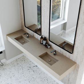 Dobbel Vask Corian� Aurora Neutral Concrete