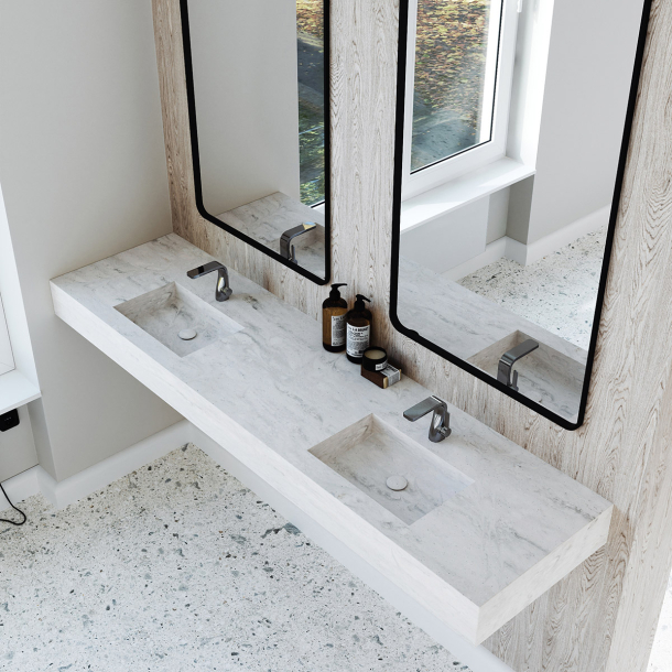 Dobbel Vask Corian� Aurora Rain Cloud