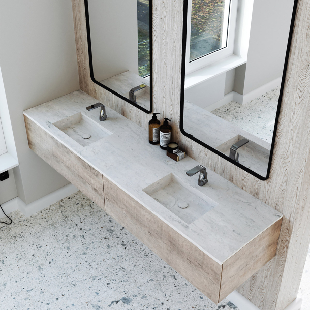 Dobbel Vask Corian� Aurora Rain Cloud