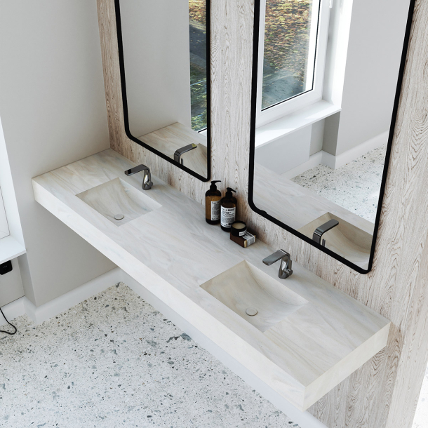 Dobbel Vask Corian� Canyon Artista Canvas