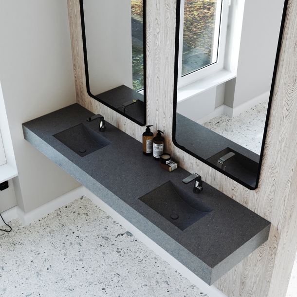 Dobbel Vask Corian� Canyon Lava Rock