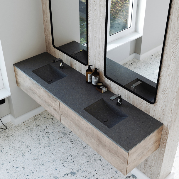 Dobbel Vask Corian� Canyon Lava Rock