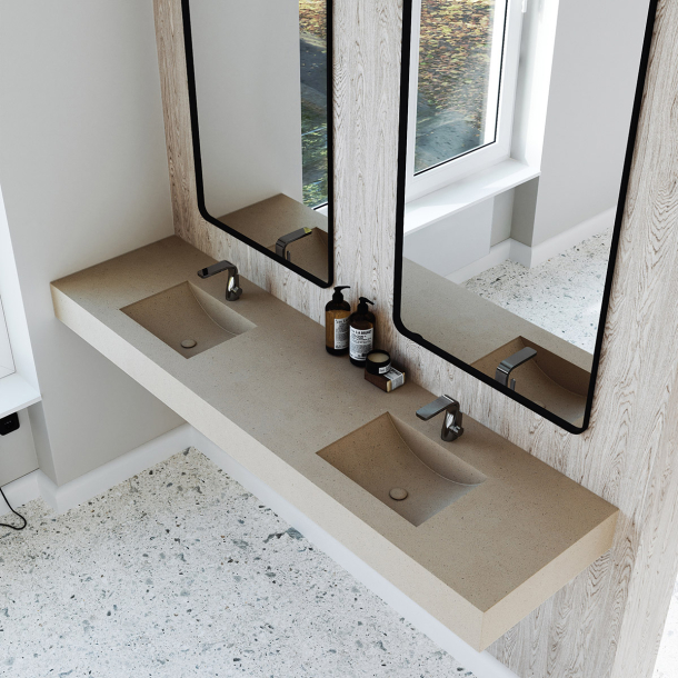 Dobbel Vask Corian� Canyon Neutral Concrete