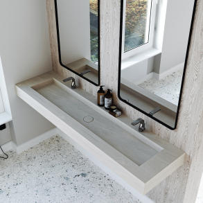 Dobbel vask Corian� Delta Artista Beige