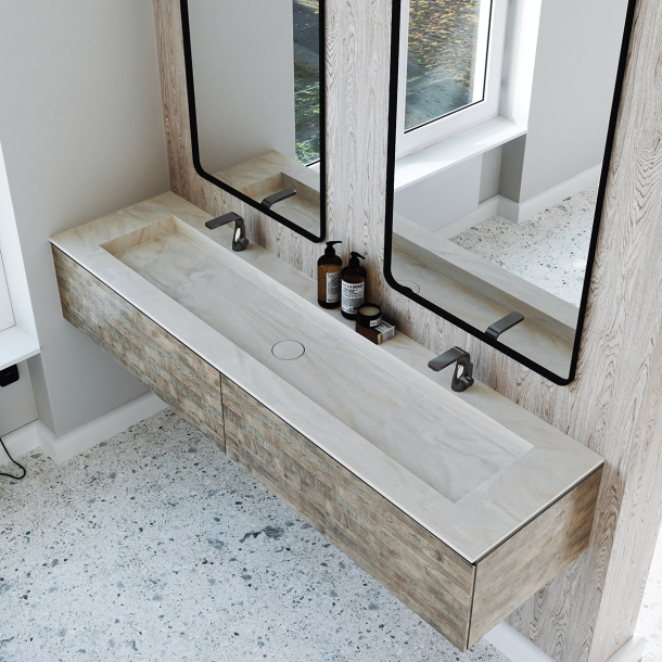 Dobbel vask Corian� Delta Artista Canvas