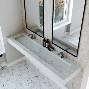 Dobbel vask Corian� Delta Artista Gray
