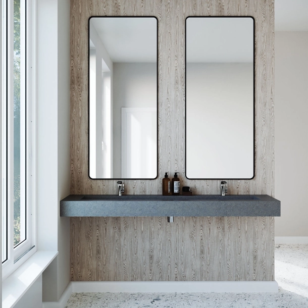 Dobbel vask Corian� Delta Lava Rock