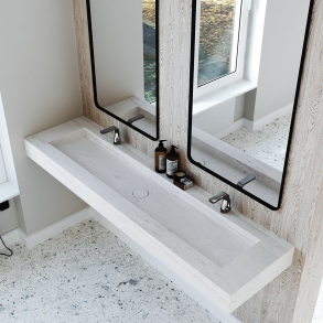 Dobbel vask Corian� Delta Limestone Prima