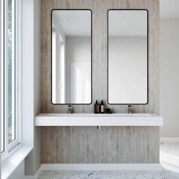 Dobbel vask Corian� Delta Limestone Prima